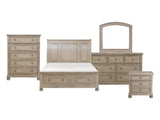 Bethel Wire-Brushed Gray 5-Piece Queen Bedroom Set - Ornate Home