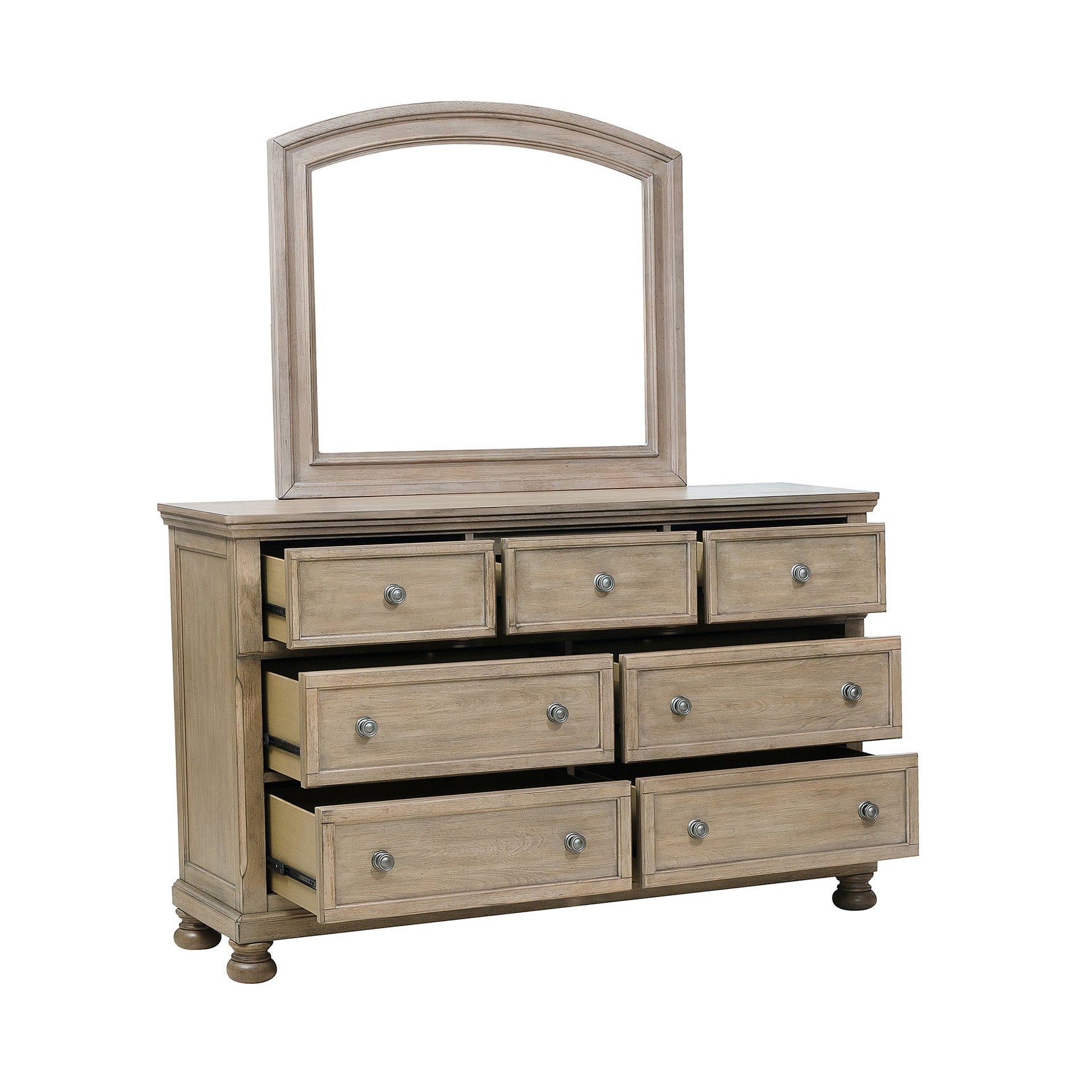 Bethel Wire Brushed Gray Dresser - Ornate Home