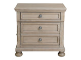 Bethel Wire Brushed Gray Nightstand - Ornate Home