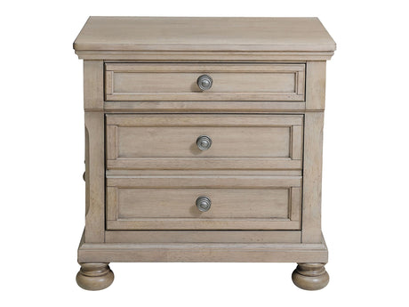 Bethel Wire Brushed Gray Nightstand - Ornate Home