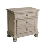 Bethel Wire Brushed Gray Nightstand - Ornate Home