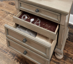 Bethel Wire Brushed Gray Nightstand - Ornate Home