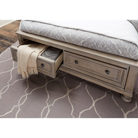 Bethel Wire Brushed Gray Queen Platform Bed - Ornate Home