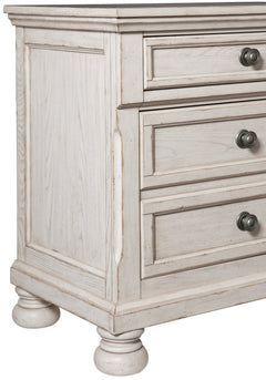 Bethel Wire-Brushed White 4-piece Queen Bedroom Set - Ornate Home