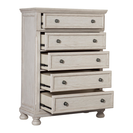 Bethel Wire Brushed White Chest - Ornate Home