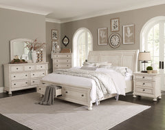 Bethel Wire Brushed White Chest - Ornate Home