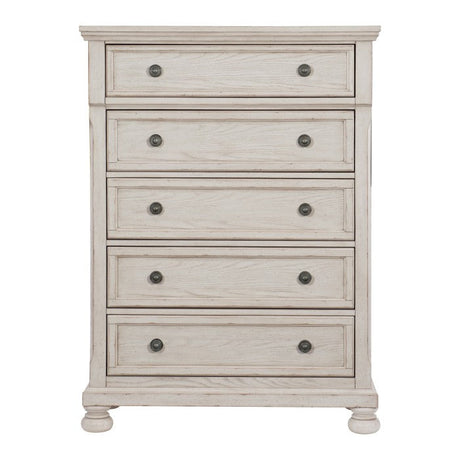 Bethel Wire Brushed White Chest - Ornate Home