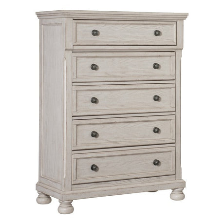 Bethel Wire Brushed White Chest - Ornate Home