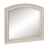 Bethel Wire Brushed White Mirror - Ornate Home