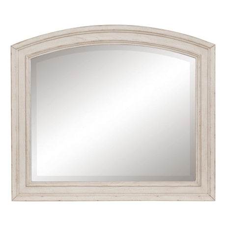 Bethel Wire Brushed White Mirror - Ornate Home