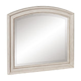 Bethel Wire Brushed White Mirror - Ornate Home