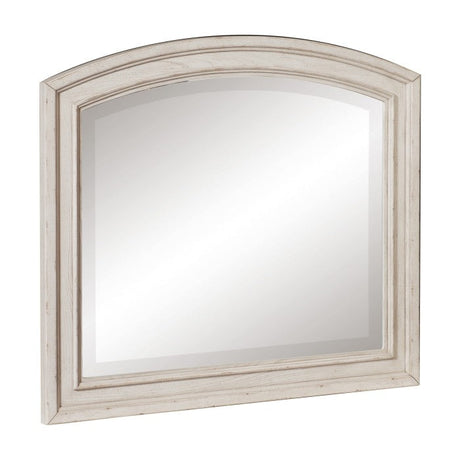 Bethel Wire Brushed White Mirror - Ornate Home