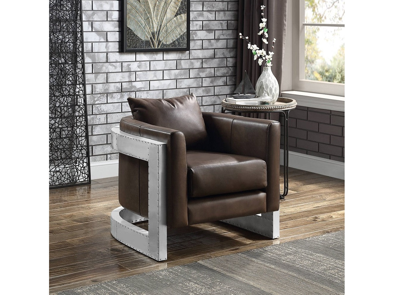 Betla Espresso Accent Chair - Ornate Home
