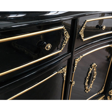 Betria Gold & Black Console Table - Ornate Home