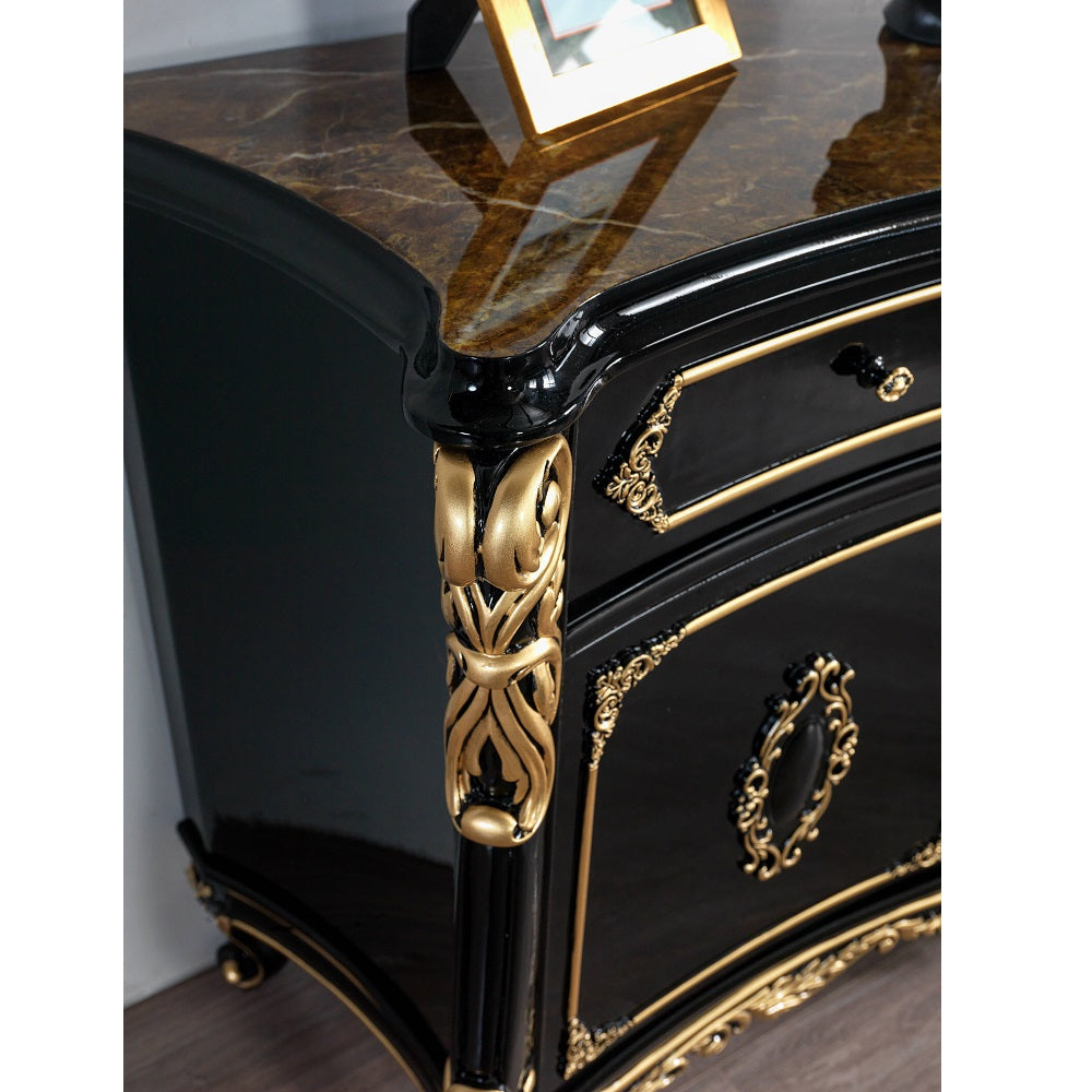Betria Gold & Black Console Table - Ornate Home