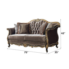 Betria Green Loveseat W/4 Pillows - Ornate Home