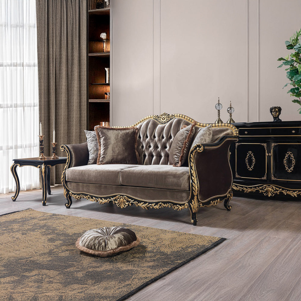 Betria Green Loveseat W/4 Pillows - Ornate Home