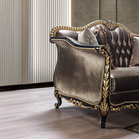 Betria Green Loveseat W/4 Pillows - Ornate Home