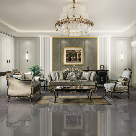 Betria Green Sofa W/5 Pillows - Ornate Home