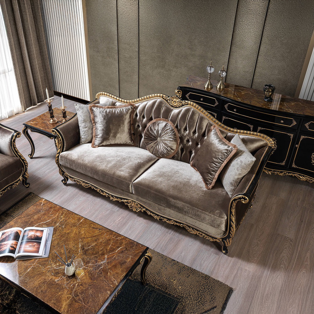 Betria Green Sofa W/5 Pillows - Ornate Home