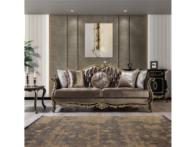 Betria Green Sofa W/5 Pillows - Ornate Home