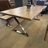 Betsy Natural Live Edge Acacia Dining Table - Ornate Home