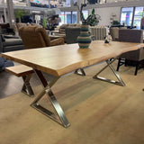 Betsy Natural Live Edge Acacia Dining Table - Ornate Home