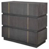 Between The Lines Black/Brass Accent Chest - Ornate Home