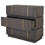 Between The Lines Black/Brass Accent Chest - Ornate Home