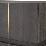 Between The Lines Black/Brass Accent Chest - Ornate Home