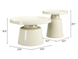 Beurre Ivory Coffee Table Set (2-Piece) - Ornate Home
