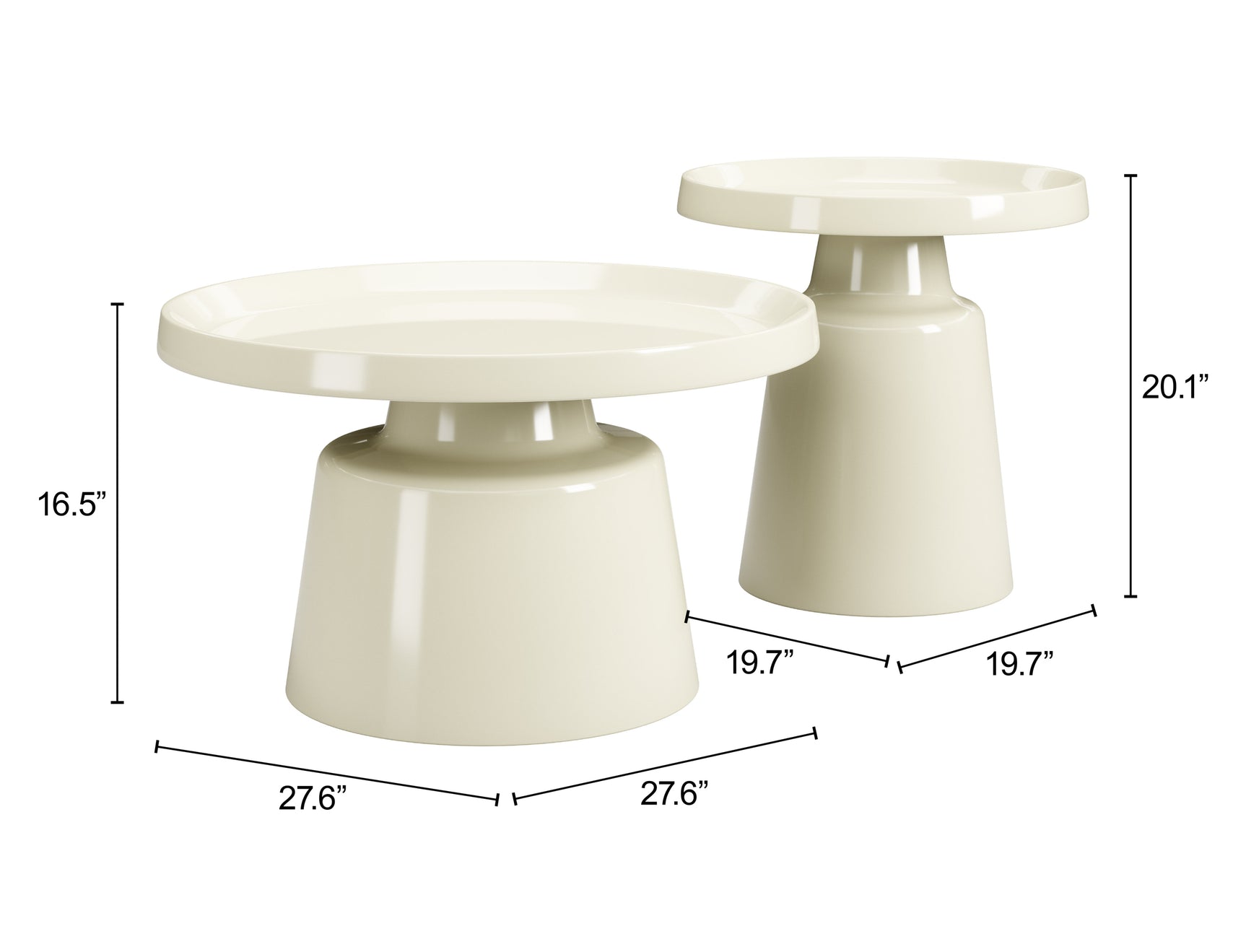 Beurre Ivory Coffee Table Set (2-Piece) - Ornate Home