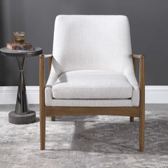 Bev White Accent Chair - Ornate Home