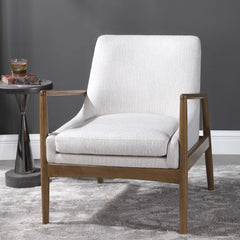 Bev White Accent Chair - Ornate Home