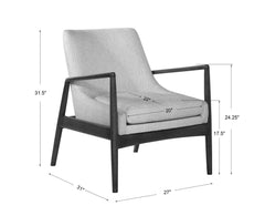 Bev White Accent Chair - Ornate Home