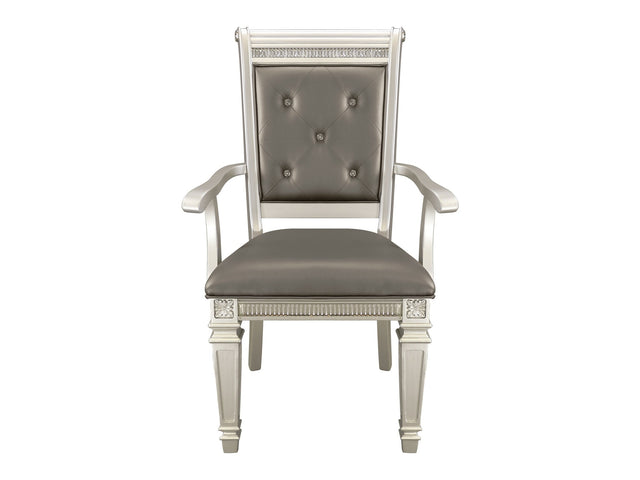 Bevelle Silver Arm Chair (Set of 2) - Ornate Home