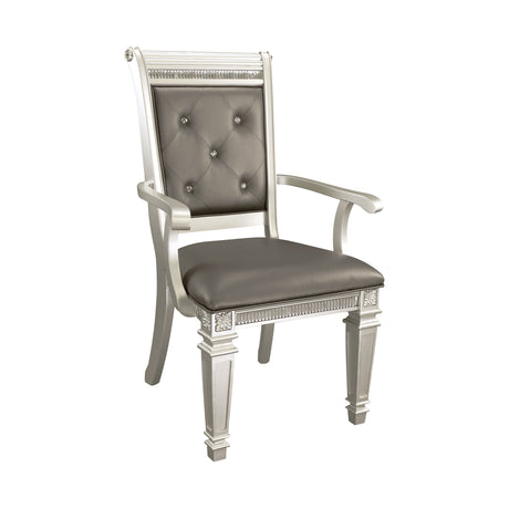 Bevelle Silver Arm Chair (Set of 2) - Ornate Home