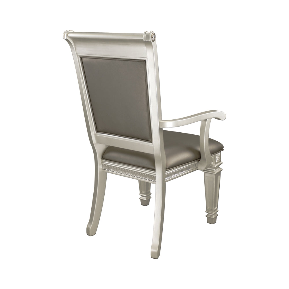 Bevelle Silver Arm Chair (Set of 2) - Ornate Home