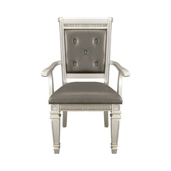 Bevelle Silver Arm Chair (Set of 2) - Ornate Home
