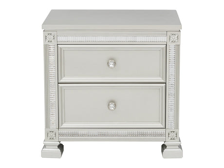 Bevelle Silver Nightstand - Ornate Home