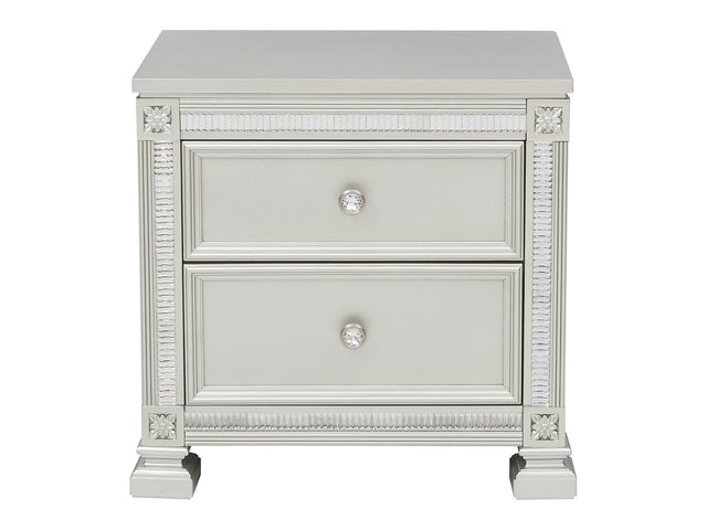 Bevelle Silver Nightstand - Ornate Home