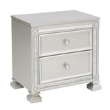 Bevelle Silver Nightstand - Ornate Home