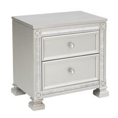 Bevelle Silver Nightstand - Ornate Home