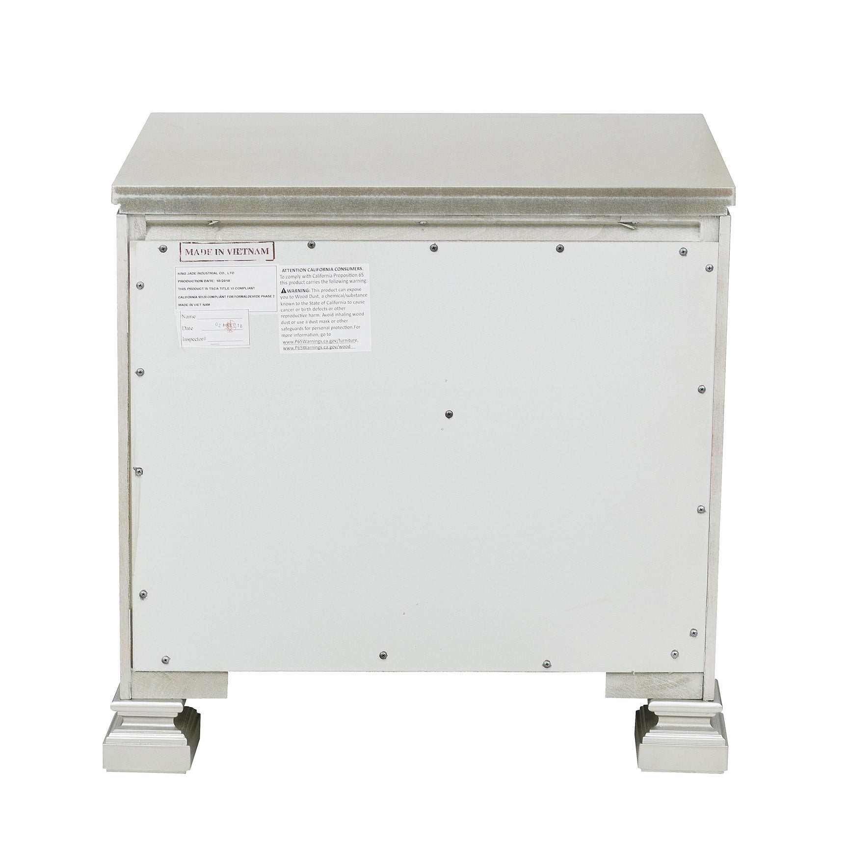 Bevelle Silver Nightstand - Ornate Home