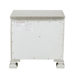 Bevelle Silver Nightstand - Ornate Home