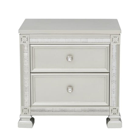 Bevelle Silver Nightstand - Ornate Home