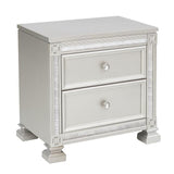 Bevelle Silver Nightstand - Ornate Home