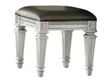 Bevelle Silver Vanity Stool - Ornate Home
