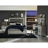 Bevelle Silver Vanity Stool - Ornate Home