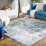 Beverly Abstract Blue Area Rug - Ornate Home